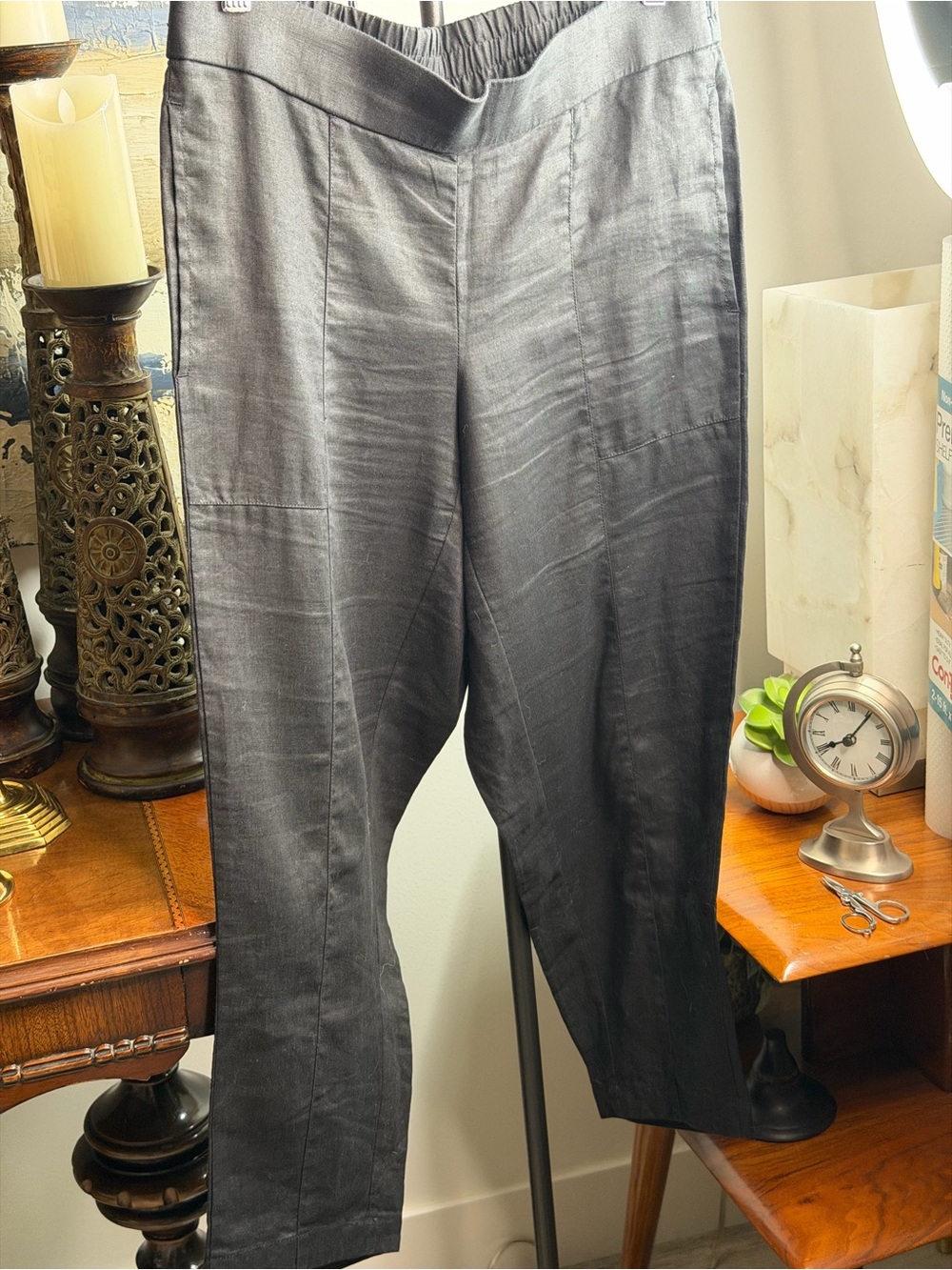 Eileen Fisher Ankle Length
Pant Organic Linen Black